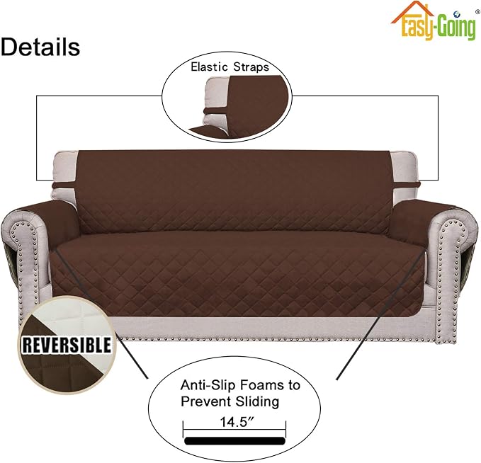Easy-Going Sofa Slipcover Reversible Loveseat Sofa Cover Couch Cover - Image 3