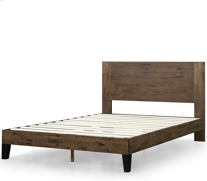 ZINUS Tonja Wood Platform Bed Frame with Headboard, Mattress Foundation with Wooden Slat Support, No Box Spring Needed, Easy Assembly, King