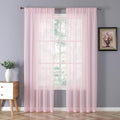 Tollpiz Sheer Curtain Linen Textured Bedroom Curtains Sheer Light Filtering Rod by Tollpiz