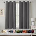 MIULEE Blackout Curtains for Bedroom 2 Panels 40 x 63 Inch Long Gray | Thermal by MIULEE