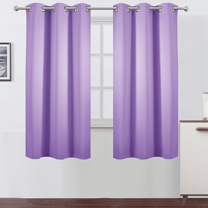 Blackout Curtains 38 x 54 inch/Lavender Curtains Set of 2 Panels/Thermal by Lemomo