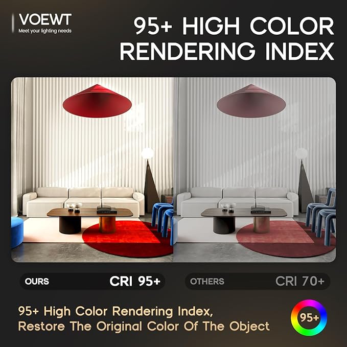 COB LED Strip Lights Warm White 3000K,32.8ft 24V High CRI 95Ra+ Super Bright, Flexible Tape Lights for Bedroom,Mirror,Kitchen Cabinet, Living Room(Power Supply Not Included)