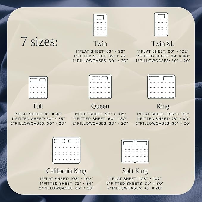 LuxClub 4 PC Queen Sheet Set, Deep Pockets Wrinkle Free Cooling Bed Sheets Hotel Bedding for Women, Men, Kids & Teens, Includes 1 Fitted Sheet, 1 Flat Sheet and 2 Pillowcases - Silky Soft Navy