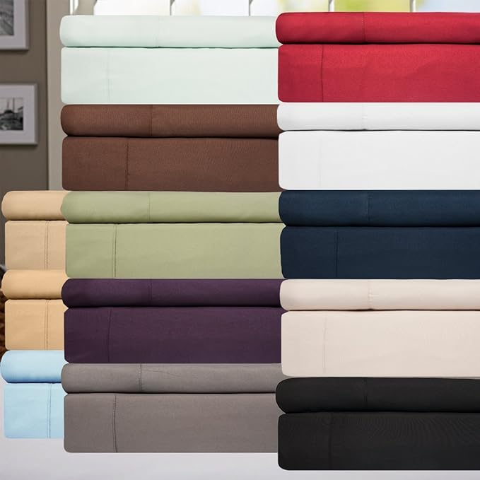 Twin XL Size Bed Sheets - 4 Piece 1500 Supreme Collection Fine Brushed Microfiber Deep Pocket Twin X-Large Sheet Set Bedding - 1 EXTRA PILLOW CASES, GREAT VALUE, Twin XL, Gray
