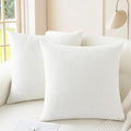 CaliTime Decorative Couch Throw Pillow Covers 20 X 20 Inches True White | Pack by CaliTime