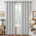 Joydeco White Curtains 108 Inches Long 2 Panels Set, Thermal Insulated Long by JOYDECO