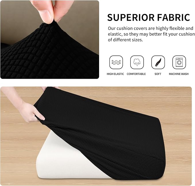 Easy-Going Stretch 2 Pieces Couch Cushion Cover - Image 5