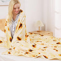 Burritos Tortilla Blanket Queen Size for All Season - Premium Lightweight Anti-Static Super Soft Cozy Plush Tortilla Throw, Lightweight Microfiber Winter Warm Taco Blanket 90" x 90"(Burritos Queen)