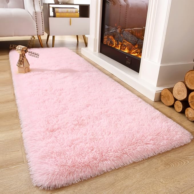 Chicrug Soft Runner Rug for Bedroom Living Room Plush Fluffy Rugs 2x6 | Shag - Image 2