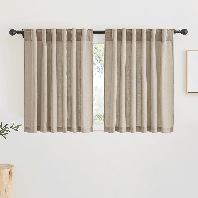 RYB HOME Short Linen Sheer Curtains by RYBHOME