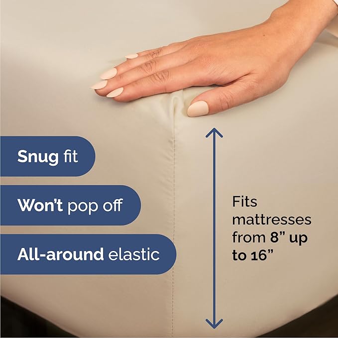 Queen Sheets Set 6 Piece - Includes 4 Pillowcases - Bed Sheets Queen Size - Soft Hotel Luxury Bedding - Cooling, Comfy, Cozy & Breathable - 1 Flat & 1 Fitted & 4 Pillowcases w/ Deep Pockets - Wheat