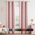 MIULEE Blackout Curtains for Bedroom 2 Panels 40 x 84 Inch Long Pink | Thermal by MIULEE