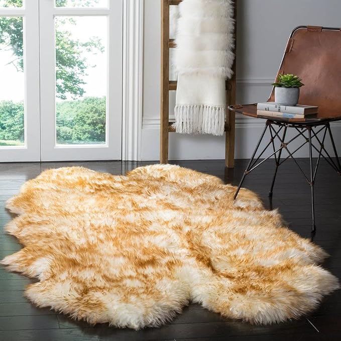 HUAHOO Premium Genuine Sheepskin Rug Real Australia Sheepskin Natural Luxury by HUAHOO