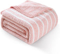 Snuggle Sac Ultra Soft Throw Blanket, Cozy Knitted Ribbed, Fuzzy Knit Striped by SnuggleSac