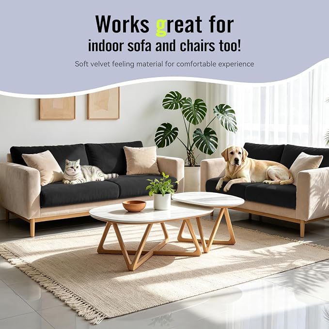 8Pcs Outdoor Cushion Covers, Stretch Patio Furniture Couch Chair Slipcovers | - Image 8