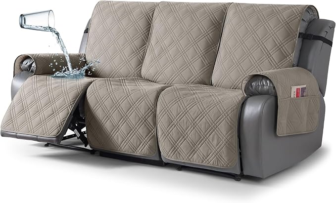 TAOCOCO 100% Waterproof Recliner Sofa Covers 3 Seater Split Couch Covers by TAOCOCO