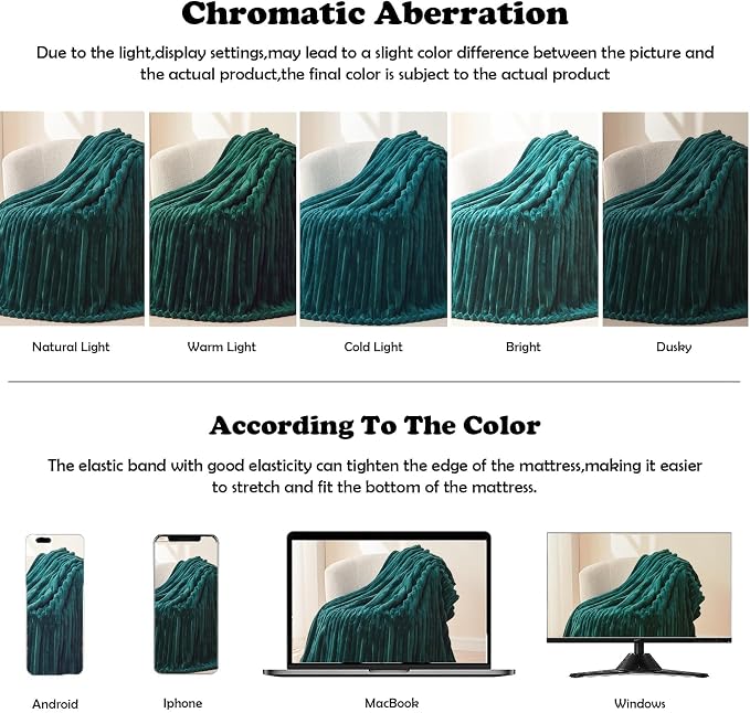 NEWCOSPLAY Fleece Ribbed Cozy Throw Blanket - Image 6