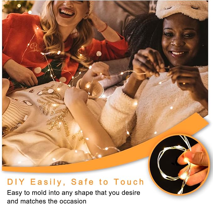 Fairy Lights Battery Operated String Lights, 6 Pack Mini Lights 20 LED 7ft Twinkle Firefly Starry Light for DIY Craft Mason Jar Bedroom Wedding Party Table Christmas Decoration (Mix-Colored)