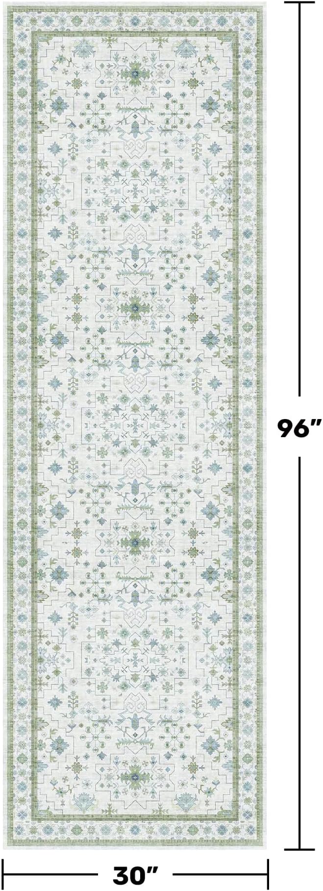 Oushak Wide Hallway Runner Rug 2'6"x8' - Image 2