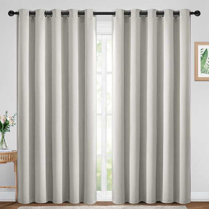 Yakamok Room Darkening Curtains 70x84 inch Length Light Beige-Living Room | 2 by Yakamok