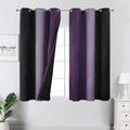 Black and Purple Ombre Blackout Curtains 54 Inch Length | Room Darkening by ESTELARTEXTILER