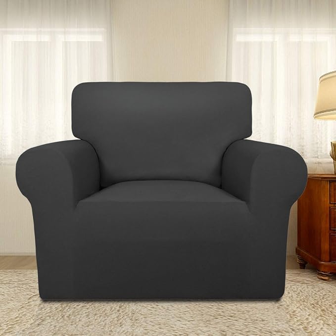 PureFit Super Stretch Chair Covers Fleece Couch Covers - Image 2
