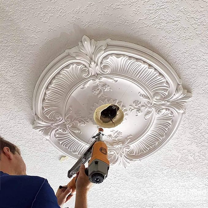 Ekena Millwork CM12BRRZS 12 1/2"OD X 3 7/8"ID X 3/4"P Bradford Ceiling Medallion Fits Canopies Up to 6 5/8", Rubbed Bronze