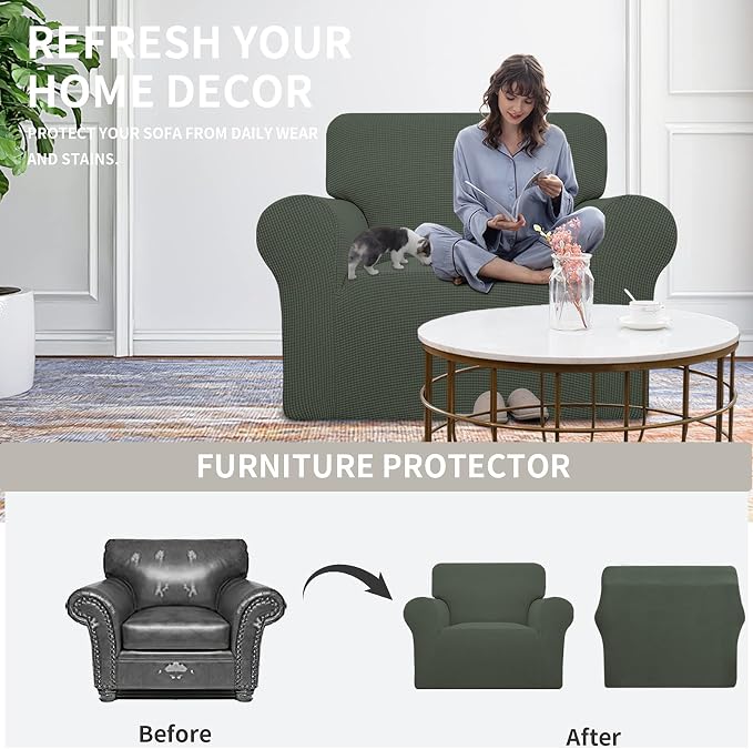 Easy-Going Stretch Oversized Chair Slipcover - Image 4