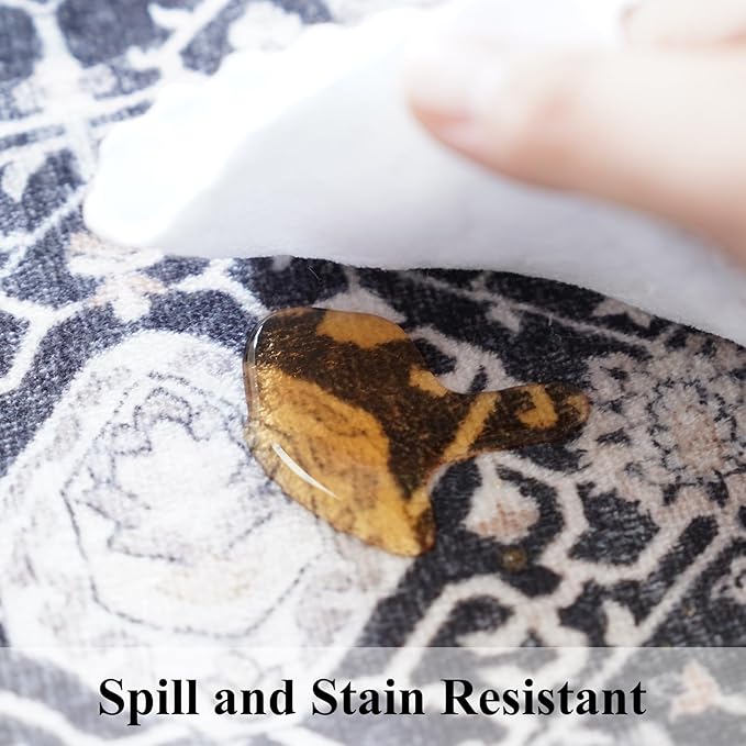 Washable 3x7 Entryway Runner Rug: Farmhouse Wide Kitchen Rug Soft Water - Image 7