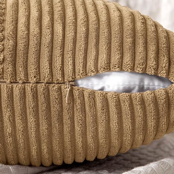 MIULEE Camel Brown Decorative Throw Pillow Covers - Image 3