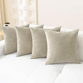 CaliTime Decorative Couch Throw Pillow Covers 18 X 18 Inches Light Taupe | Pack by CaliTime
