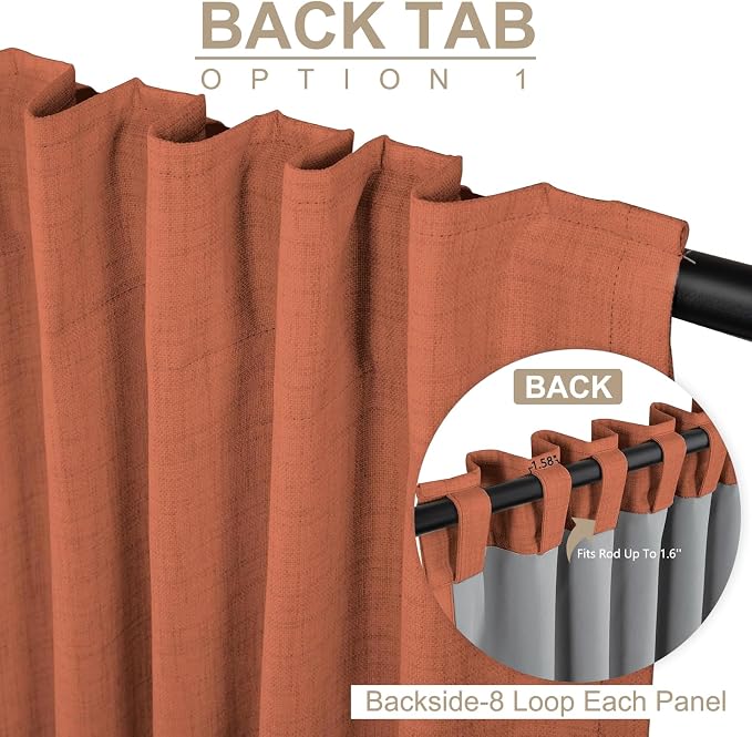 Faux Linen Total Blackout Curtains - Image 3