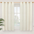 YoungsTex Short Linen Curtains 45 Inch Length, Light Filtering Drapes by YoungsTex