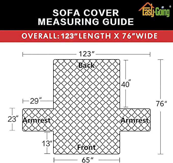 Easy-Going Reversible Couch Cover, 3 Cushion Sofa, Ivory/Ivory | Machine - Image 6