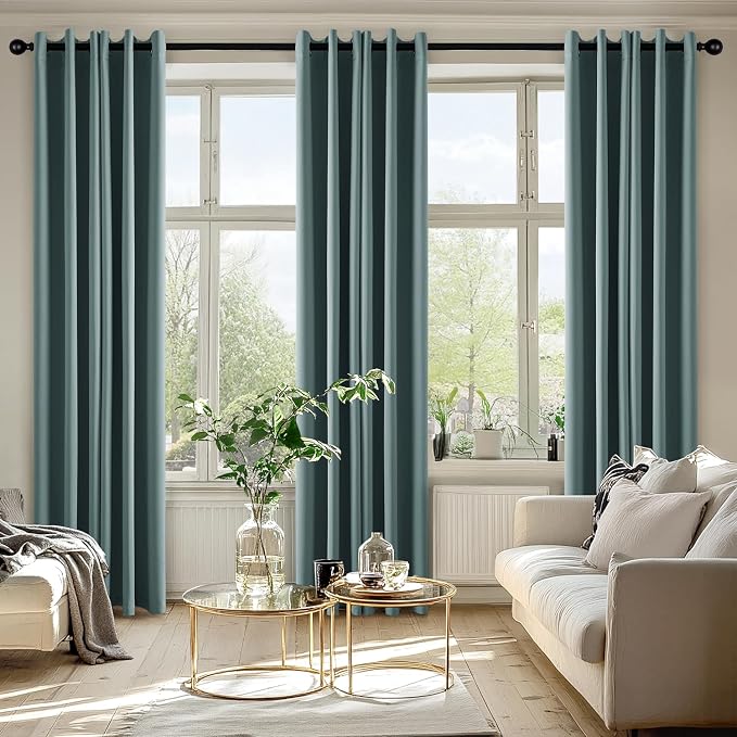 MIULEE Blackout Curtains for Bedroom 2 Panels 40 x 84 Inch Long Dusty Blue | - Image 6