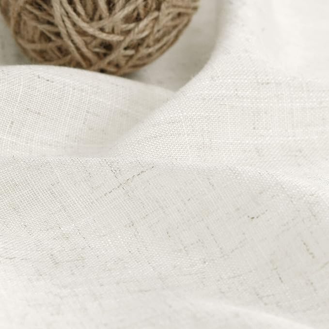 Cream Linen Curtains 125 Inches Long - Image 5