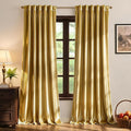 MIULEE Velvet Curtains 52x84 inches 2 Panels Gold Blackout Curtains | Luxury by MIULEE