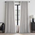 Topfinel 95 Inches Length Custom Blackout Linen Curtains Back Tab Pinch Pleated by Topfinel
