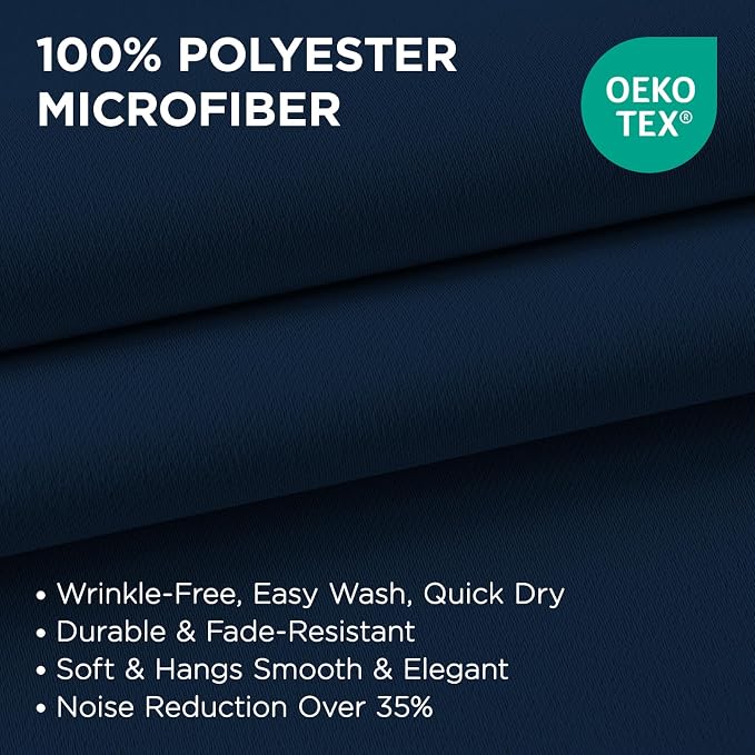 Joydeco Blackout Curtains 90 inch Long 2 Panels Set, Thermal Insulated Long - Image 3