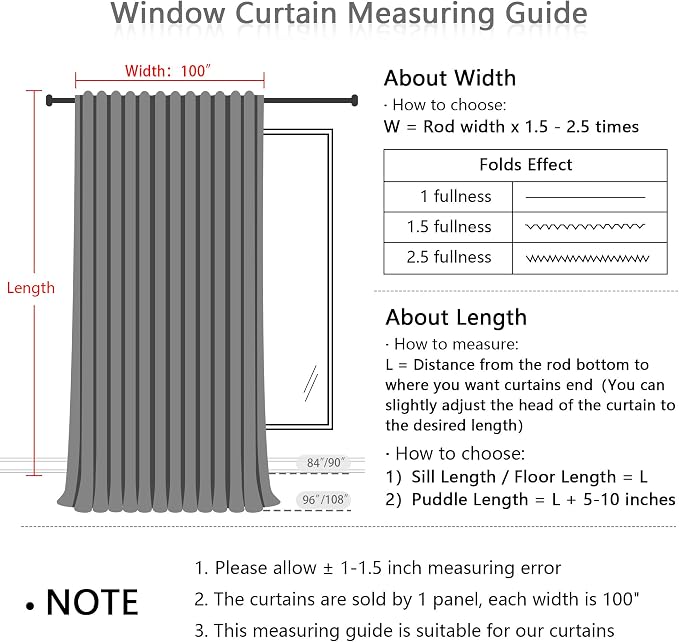 MYSKY HOME White Curtains 84 Inches Long - Image 8