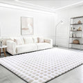 White Rabbit Plush Rug 4'x6', Fluffy Shaggy Area Rug by CHOVY