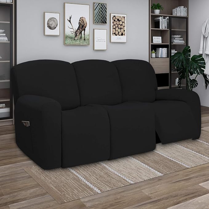 PureFit Super Stretch 3 Seats Recliner Sofa Couch Cover - Image 2