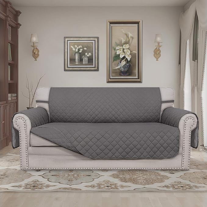 Easy-Going Reversible Couch Cover, 2 Cushion Sofa, Water Resistant Mat - Image 2