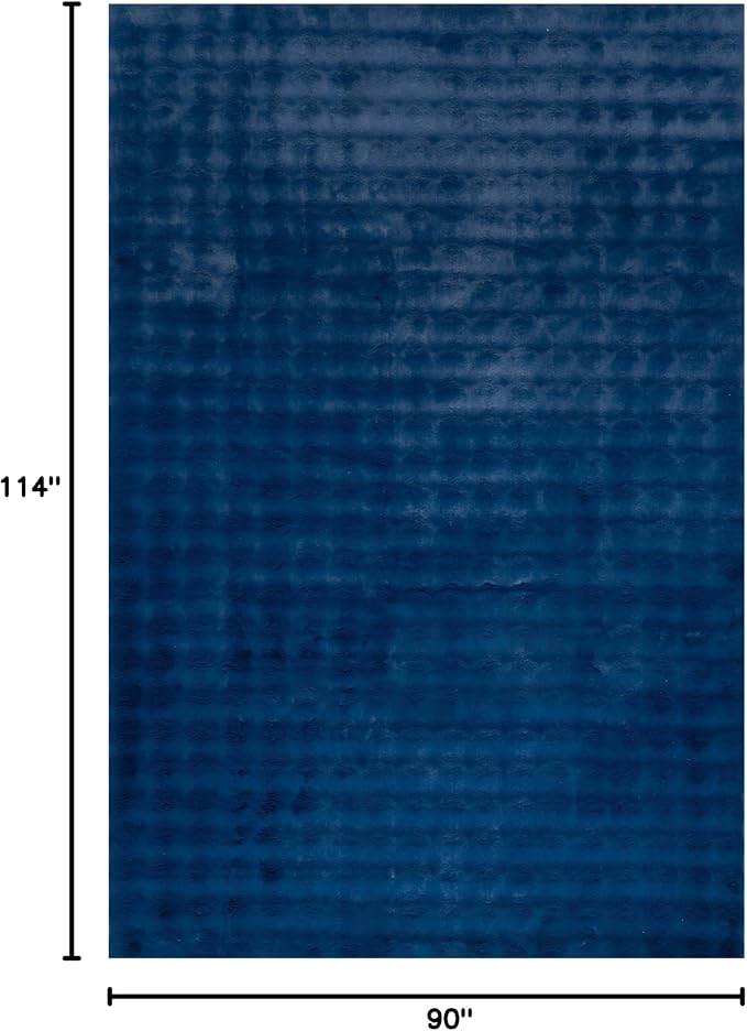 nuLOOM Jeni Navy Checkered Washable Area Rug - Image 2