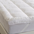 Great Bay Home Full Mattress Topper. Thick, Elastic Corner Mattress Protector and Cover. Ultra-Soft Pillowtop Mattress Pad. Fits Mattresses Up to 18" (Full, White)