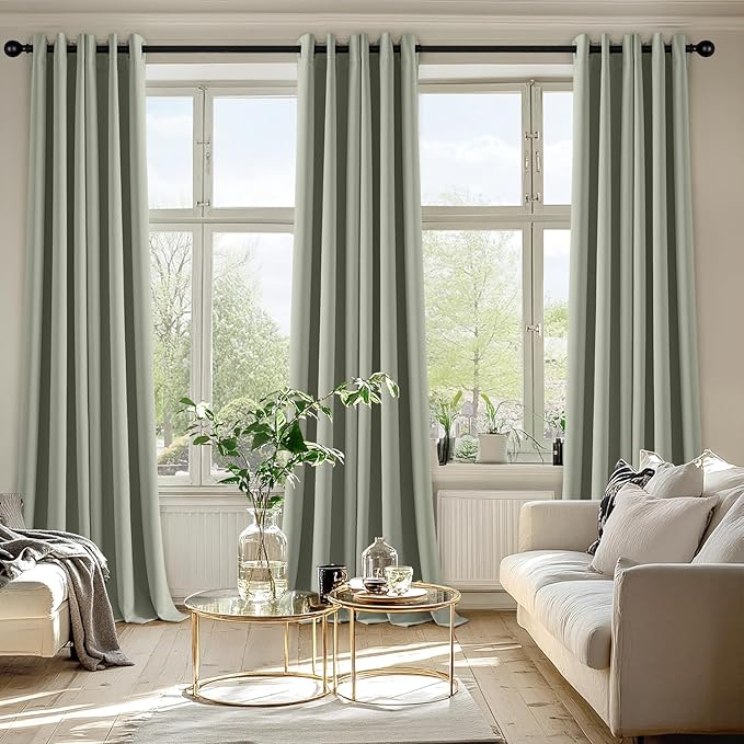 MIULEE Blackout Curtains for Bedroom 2 Panels 40 x 90 Inch Long Sage Green | - Image 6