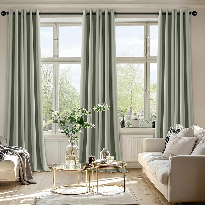 MIULEE Blackout Curtains for Bedroom 2 Panels 40 x 96 Inch Long Sage Green | - Image 6