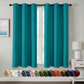 MIULEE Blackout Curtains for Bedroom 2 Panels 40 x 45 Inch Long Teal | Thermal by MIULEE