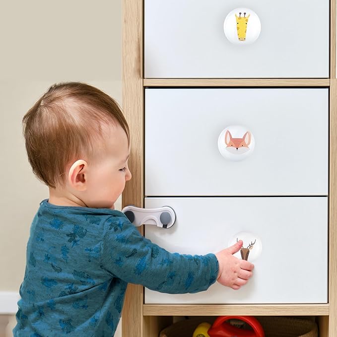 6 Pack 1.5" Kids Unique Cute Nursery Animal Lion Cabinet Dresser Drawer Knobs Handles Pulls