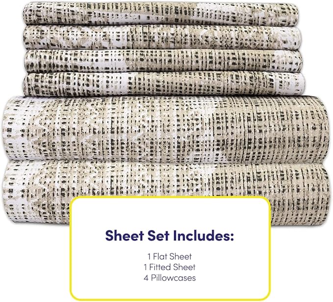King Size Bed Sheets - 6 Piece 1500 Supreme Collection Fine Brushed Microfiber Deep Pocket King Sheet Set Bedding - 2 Extra Pillow Cases, Great Value, King, Monaco